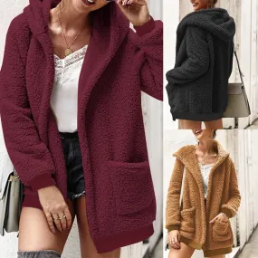 2019 Winter Women Faux Fur Coat Warm Outwear