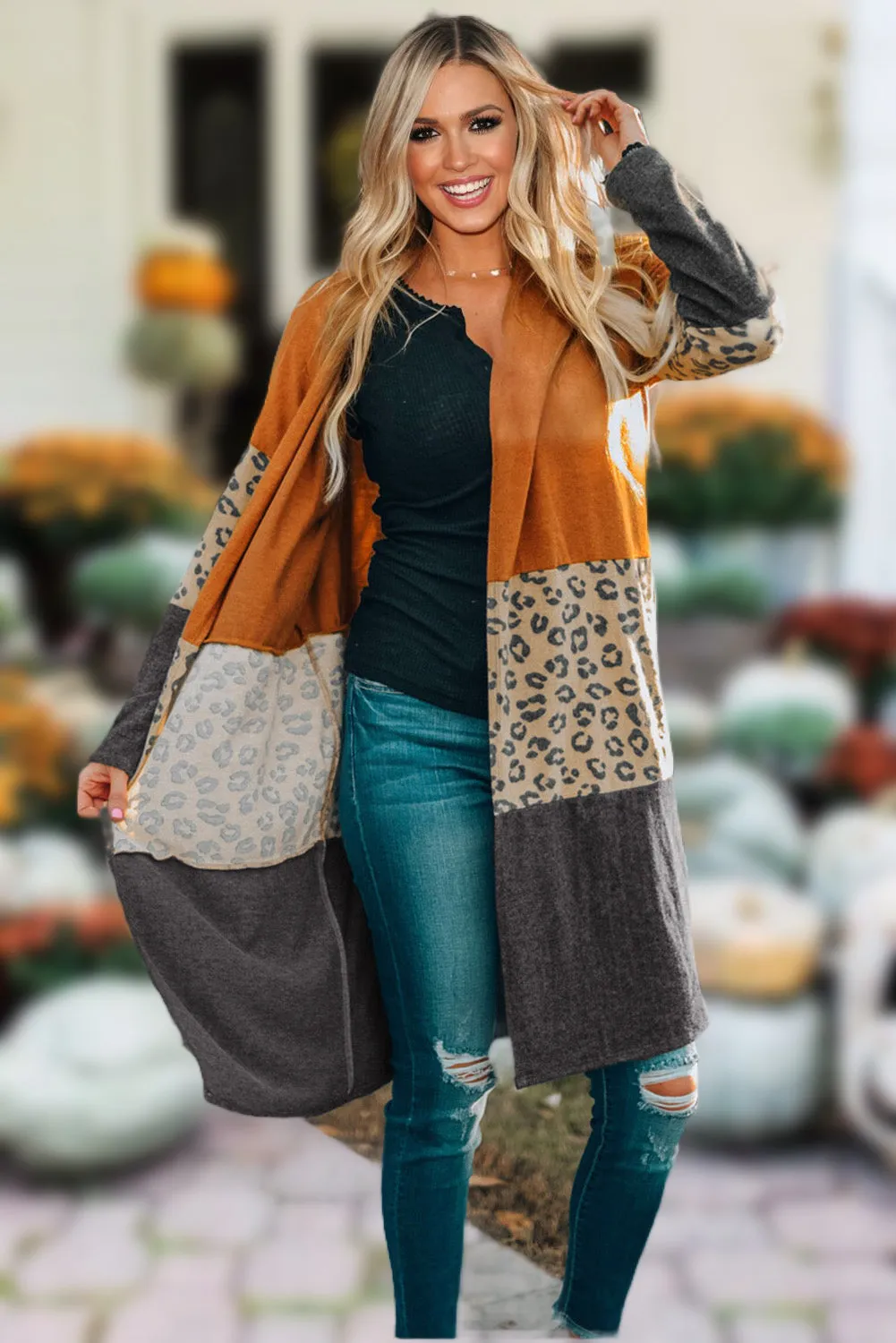 Burnt Orange Autumn Cardigan