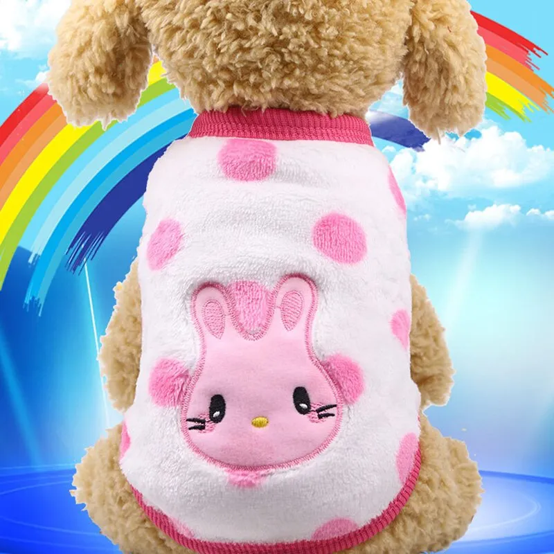 Cartoon Pet Coats Jacket Warm Fleece Costumes Clothes