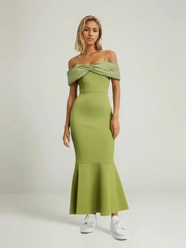 Chic Strappy Tiered Evening Dress