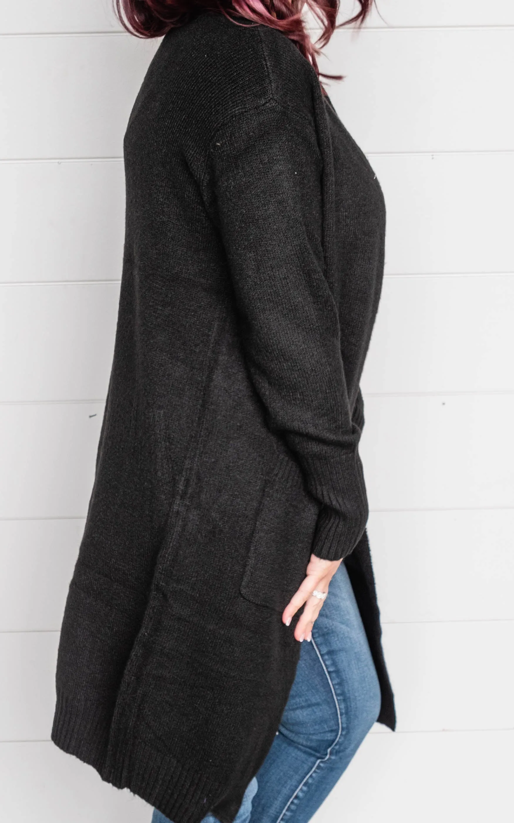 Cielo Open Front Mossy Long Cardigan - Final Sale