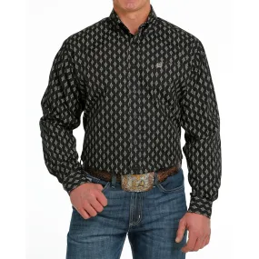 Cinch Men's Black Diamond Print Shirt