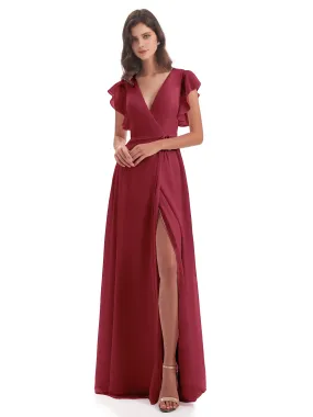 Cinnamon Rose Bridesmaids Dresses Rose Charming Scoop Chiffon Bridesmaid Dresses