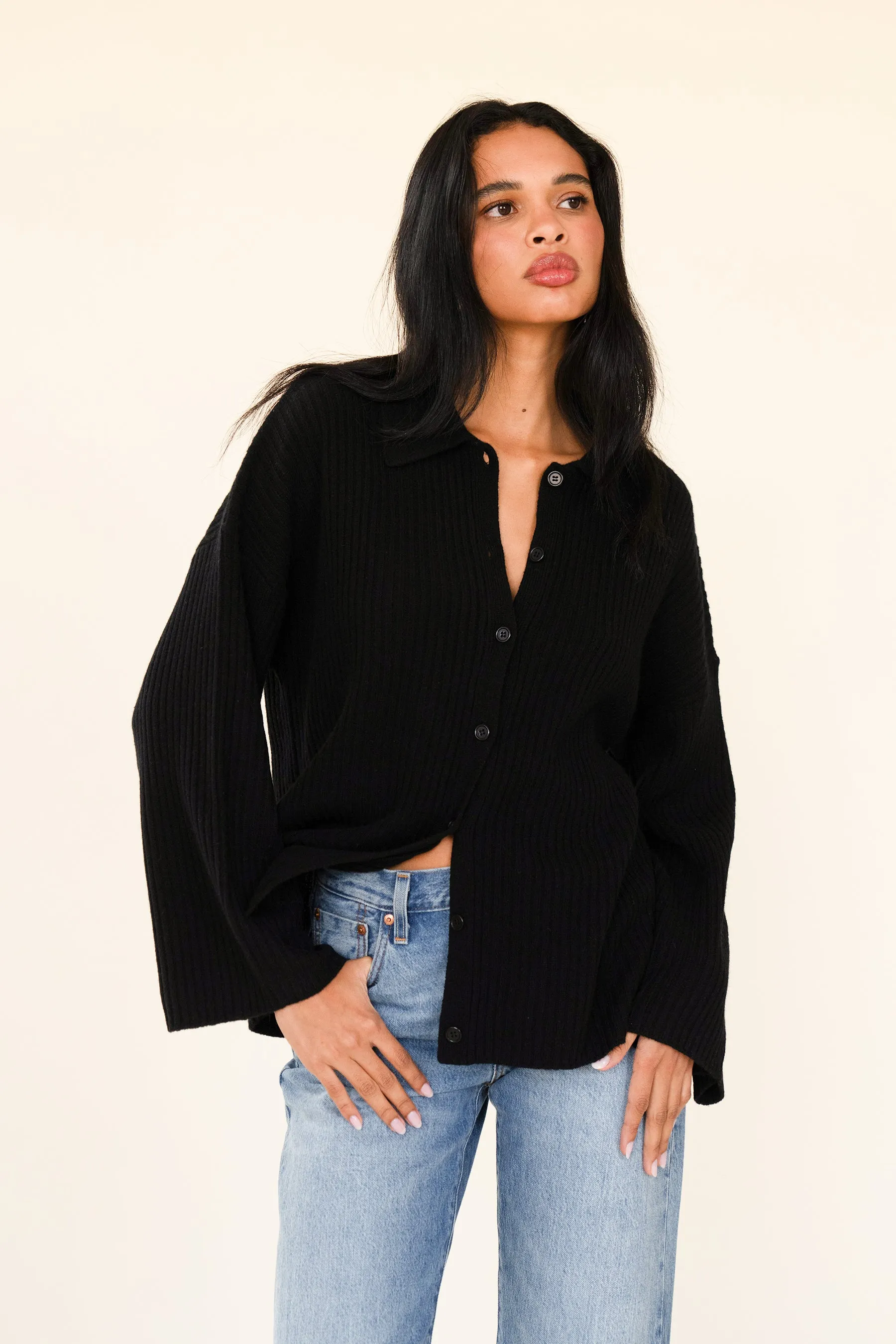 CLIO CARDIGAN - NOIR