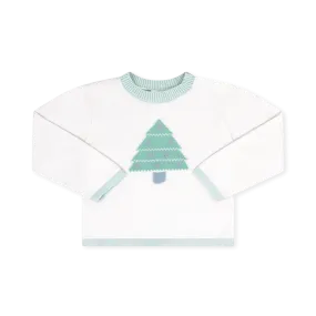 Cozy Up Sweater- Sterling White Tree Blue