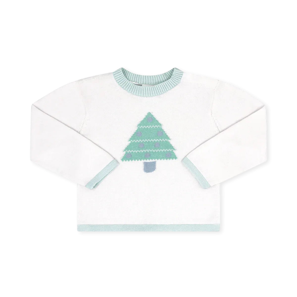 Cozy Up Sweater- Sterling White Tree Blue