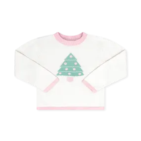 Cozy Up Sweater- Sterling White Tree Pink