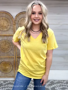 Dusty Banana Better Than Basic Boyfriend Tee V-Neck