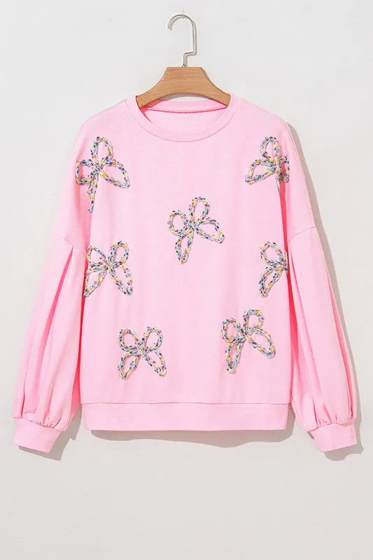 Feminine Flair Embroidered Sweatshirt