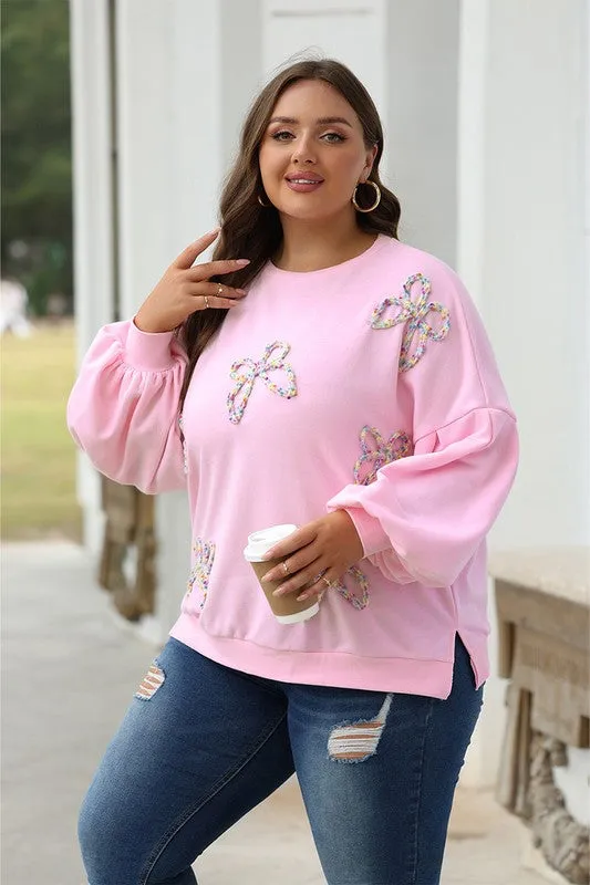 Feminine Flair Embroidered Sweatshirt