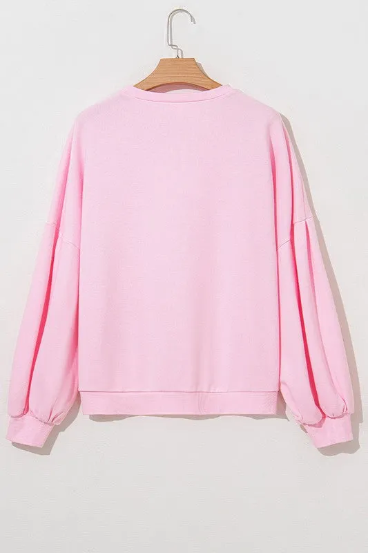 Feminine Flair Embroidered Sweatshirt