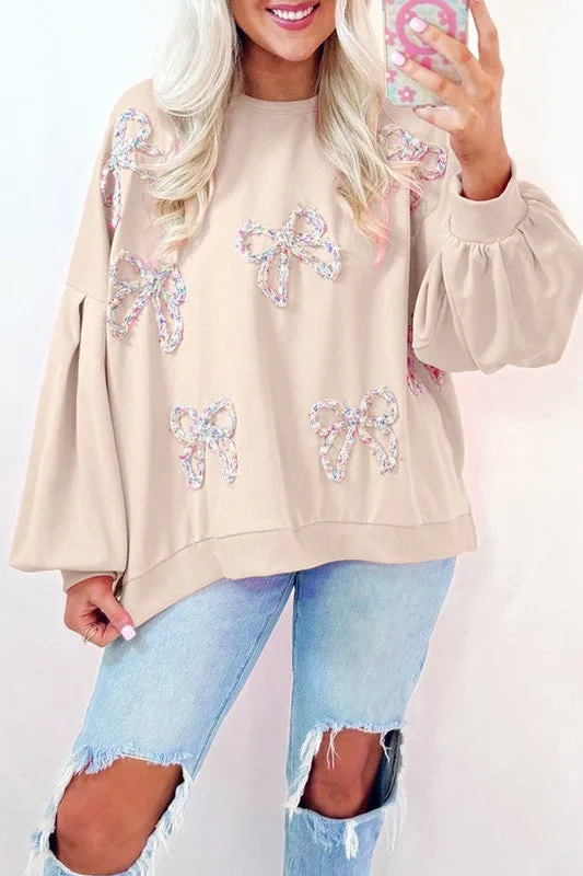 Feminine Flair Embroidered Sweatshirt