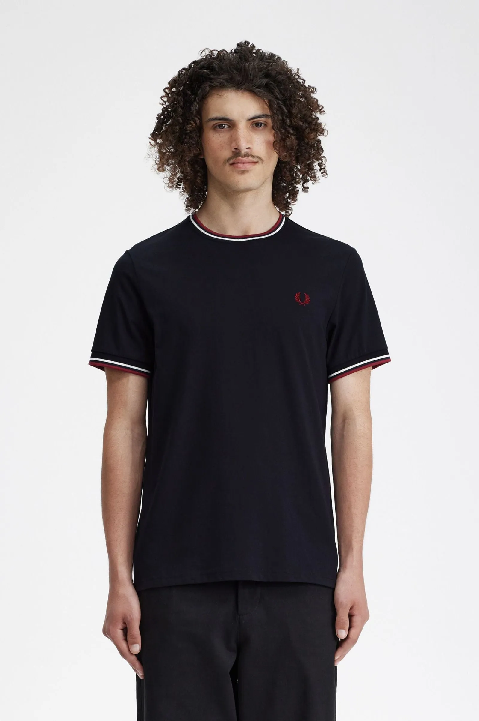 Fred Perry Twin Tipped Tee M1588 // NAVY T55