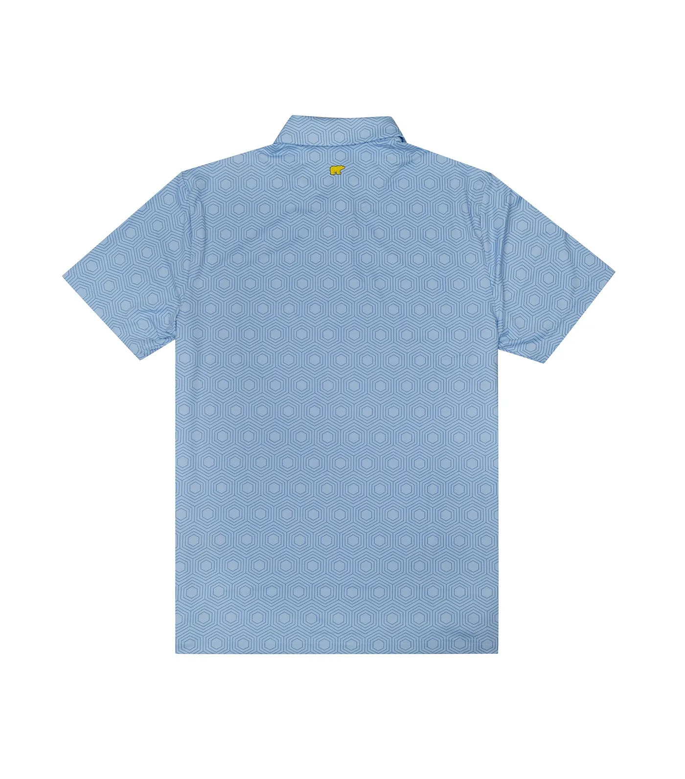 Geometric Print Polo Blue