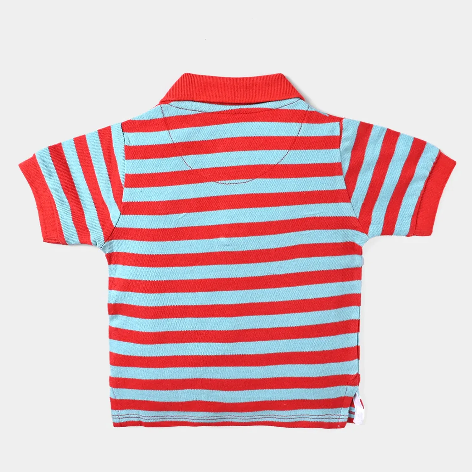 Infant Boys Cotton PK Polo Bus-F. Scarlet