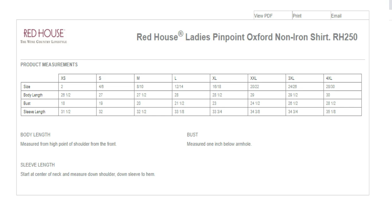 Ladies Pinpoint Oxford Non-Iron Shirt