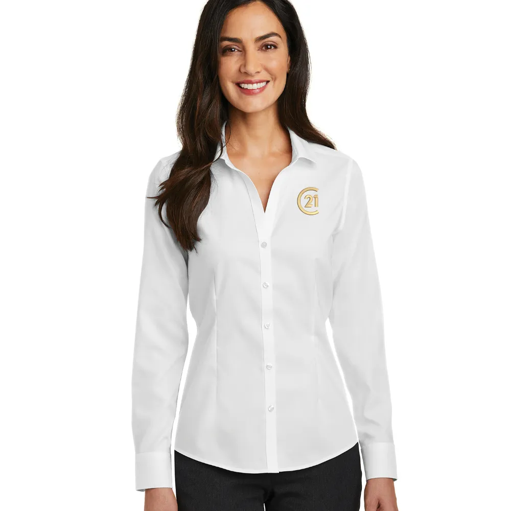 Ladies Pinpoint Oxford Non-Iron Shirt