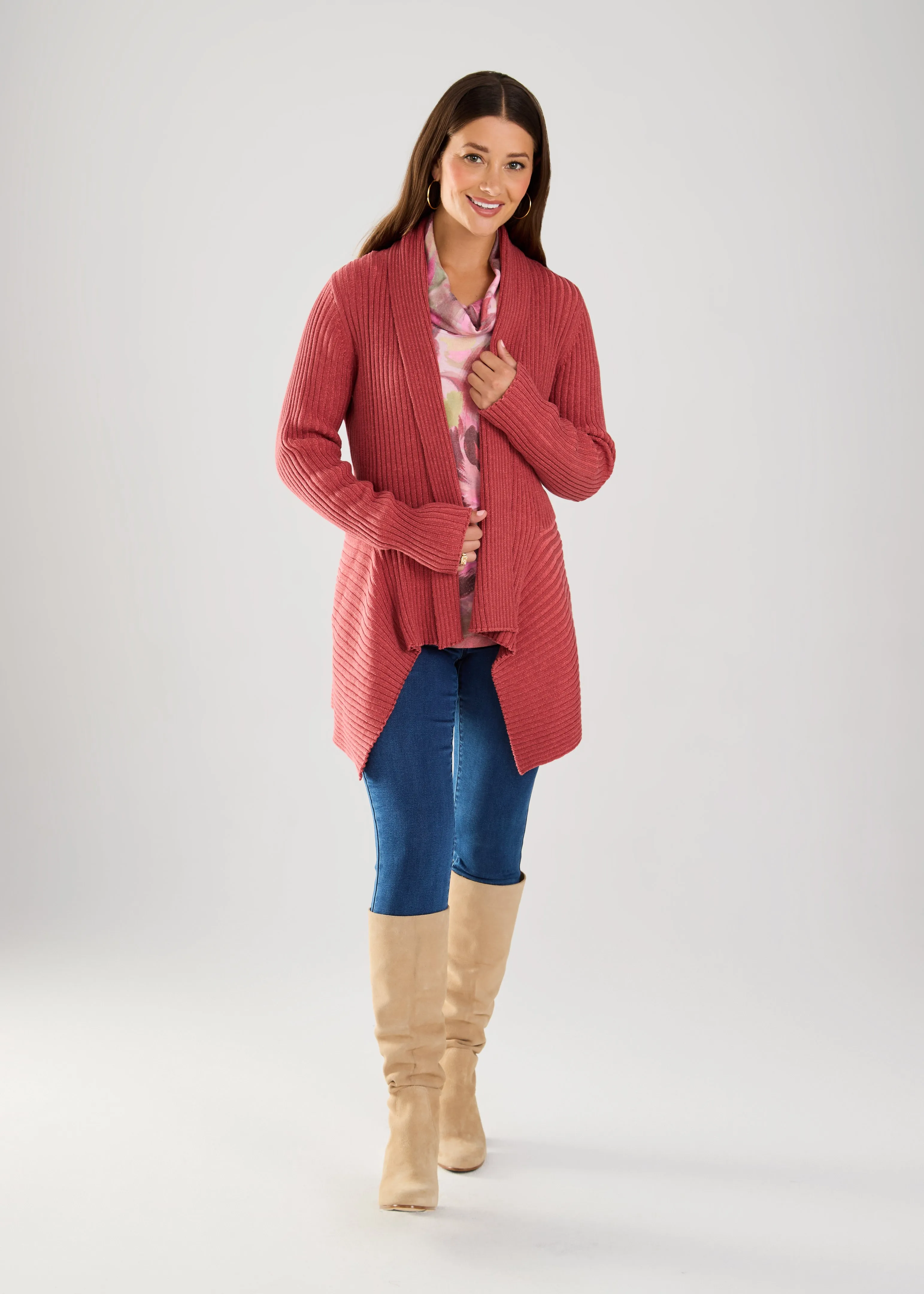 Long Sleeve 2 Tone Cardigan