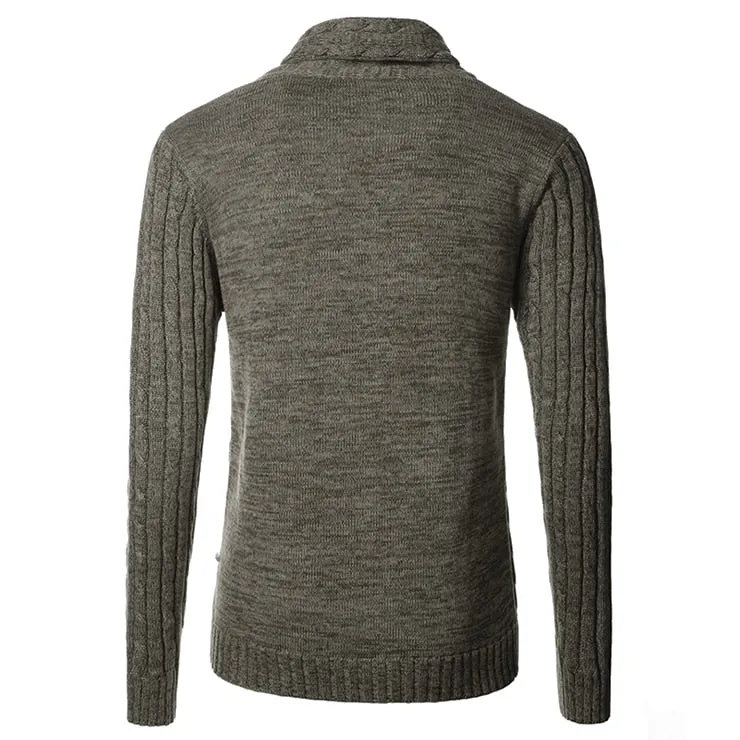 Men's Winter Retro Warm Woolen Knitted Slim Cardigan