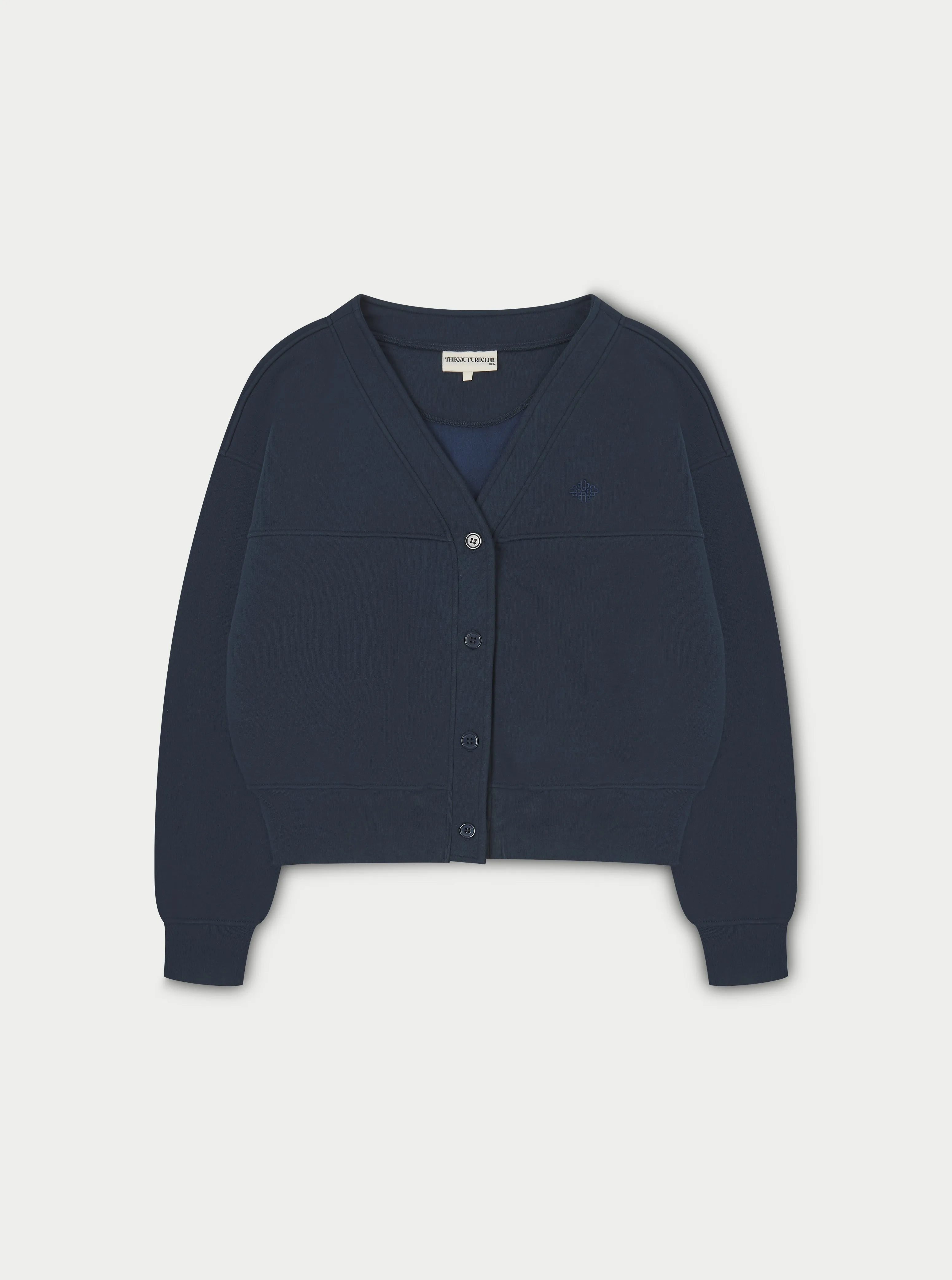 OVERSIZED JERSEY CARDIGAN - NAVY