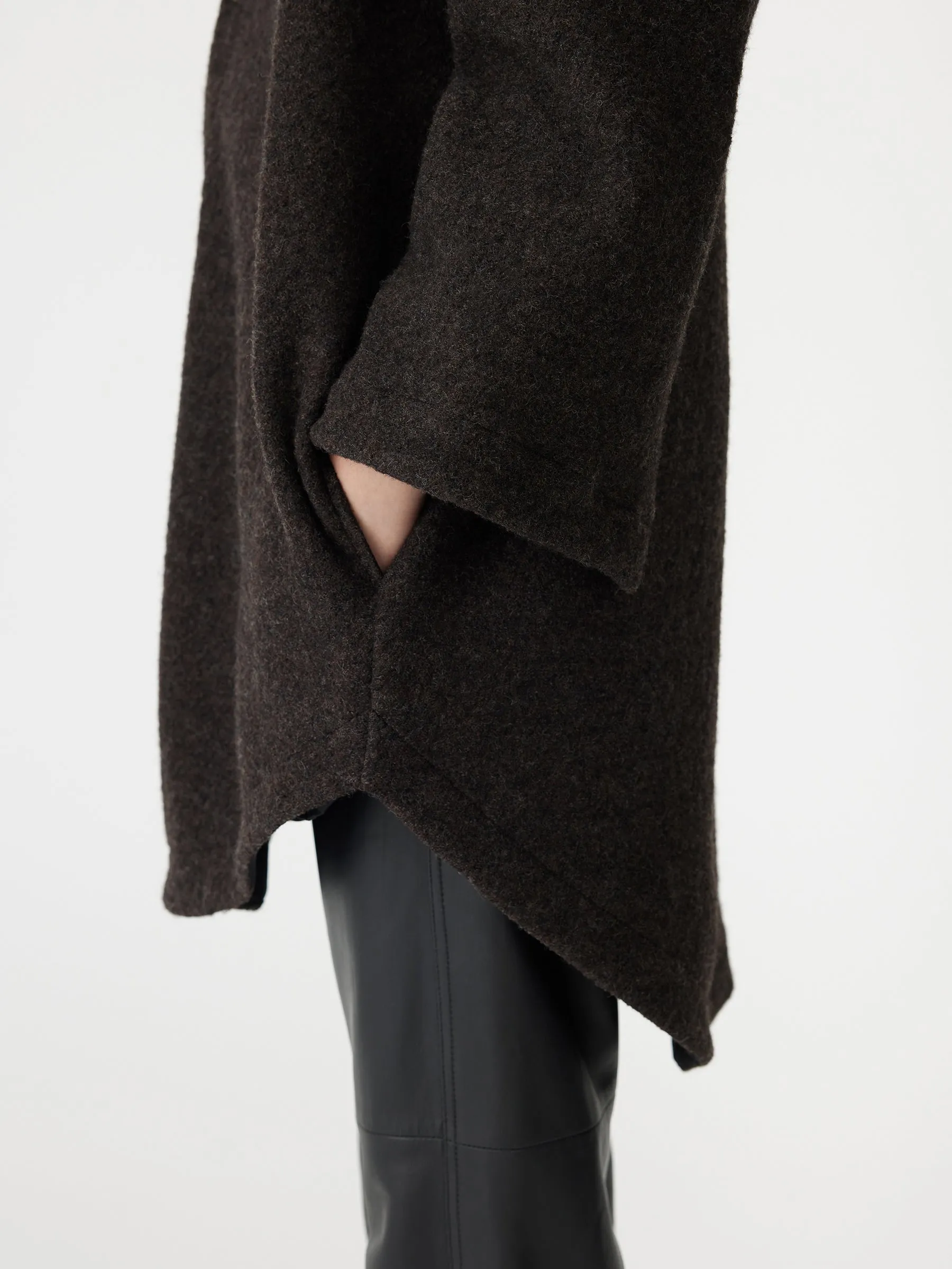 oversized woollen shirt