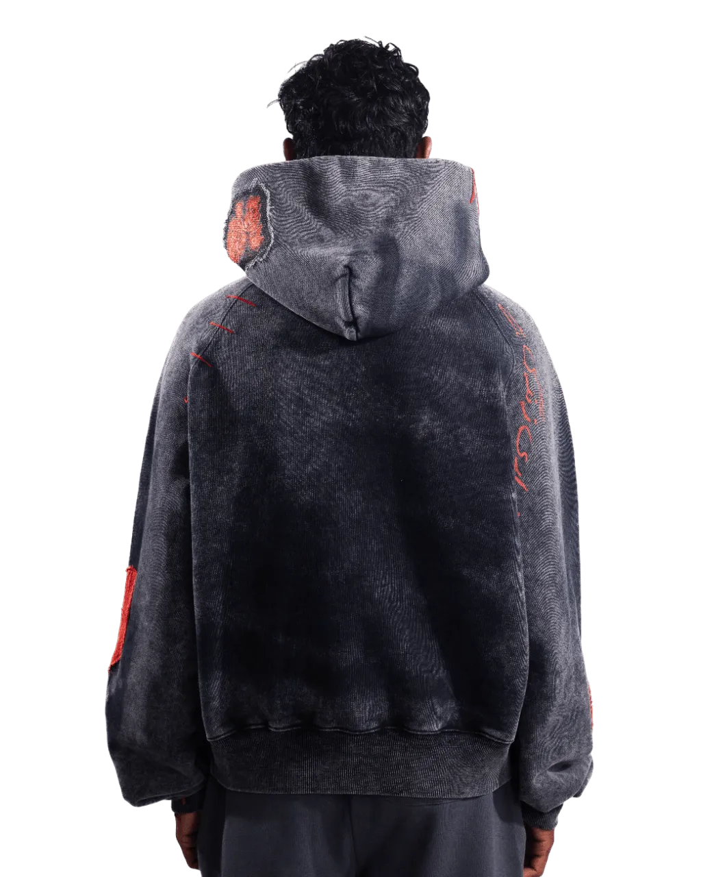 "ETERNAL FLAME" ACID WASH HOODIE