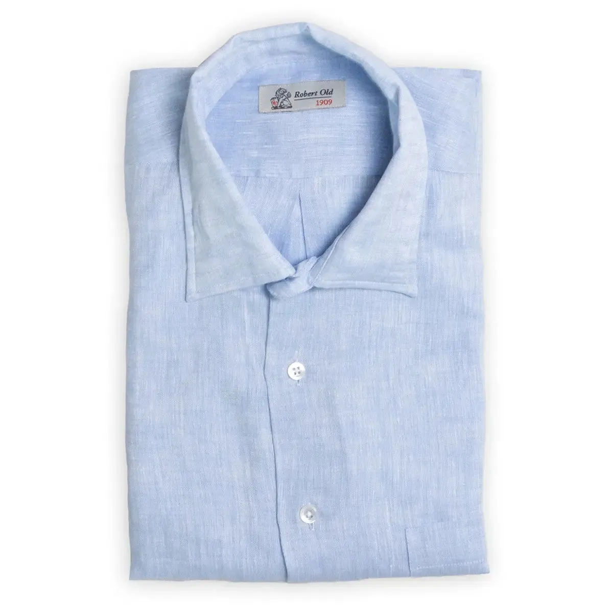 Sky Blue Linen Long Sleeve Shirt