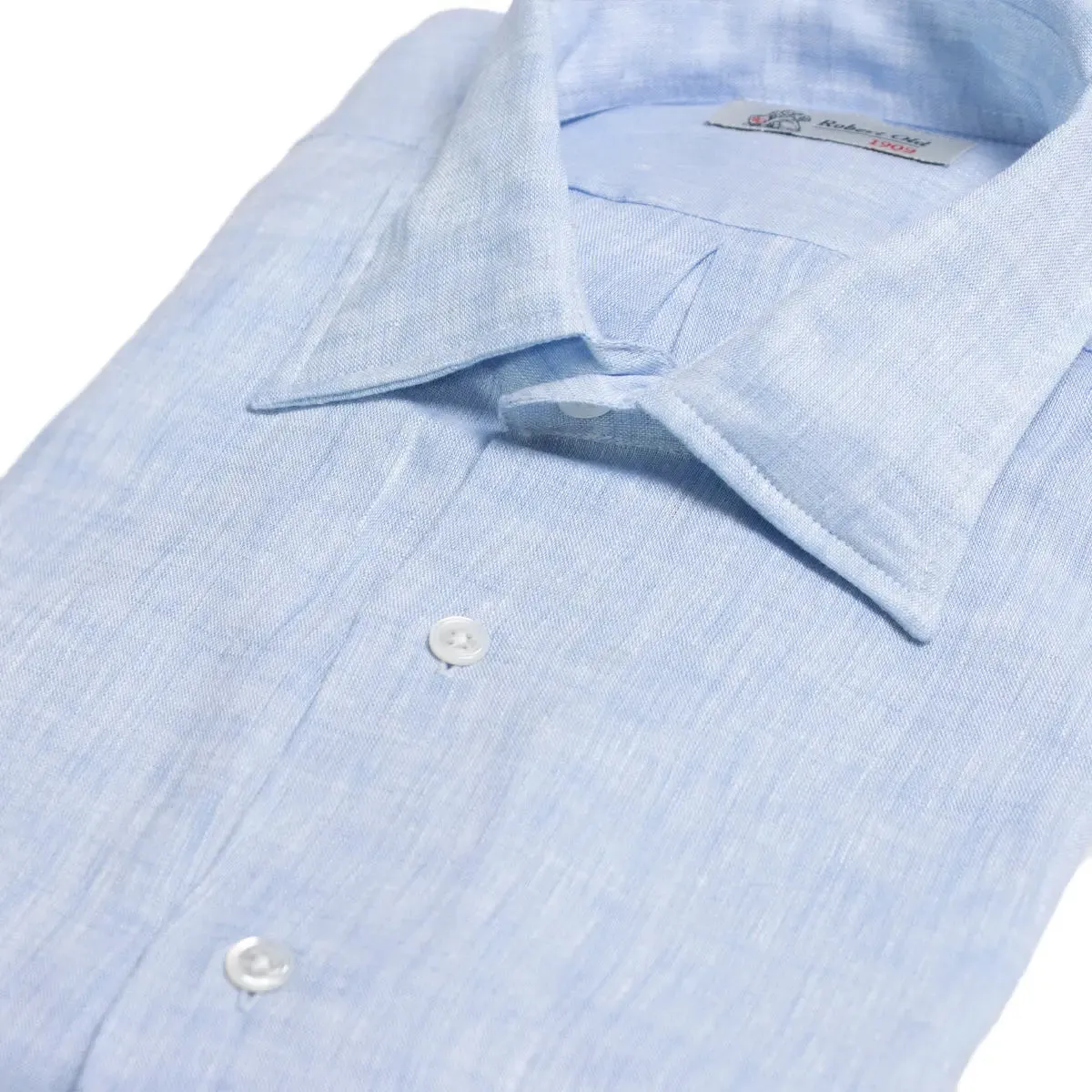 Sky Blue Linen Long Sleeve Shirt