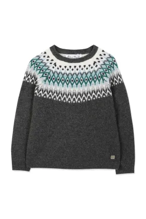 Sweater - Grey Anthracite Jacquard