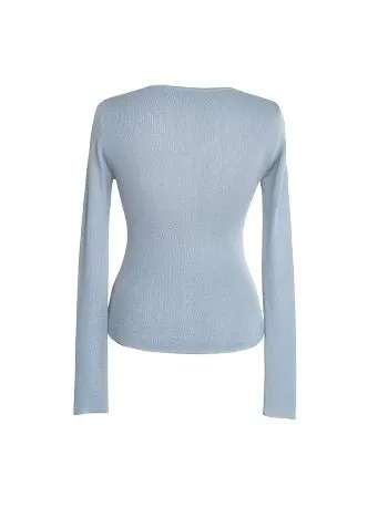 V-NECK STRETCH PULLOVER SWEATER