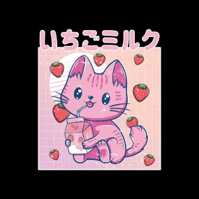 Vaporwave Strawberry Cat