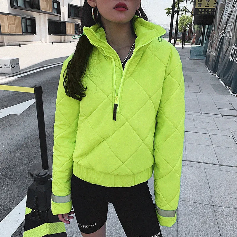 Women's Autumn Casual Warm Zipper High Neck Coat